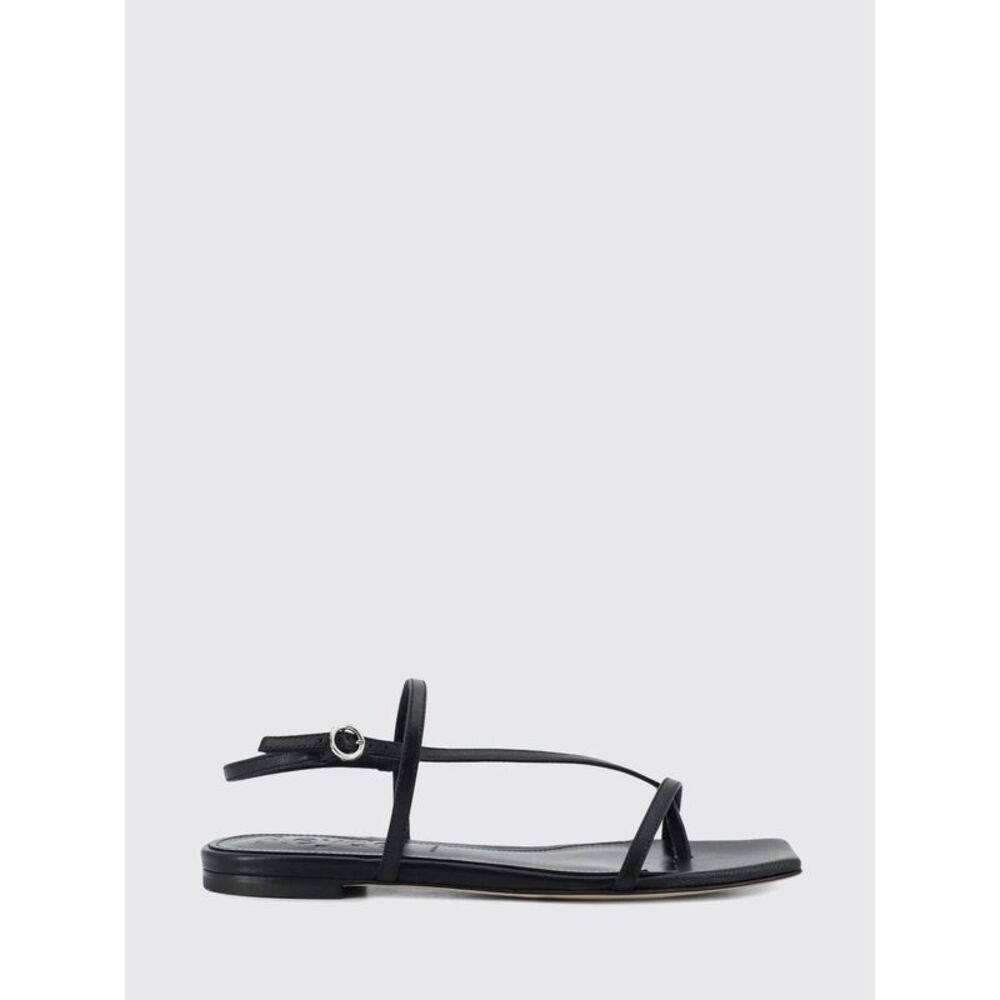 Aeyde Women Aeyde Smooth Leather Slingback Sandals With Low Heel And Square Toe